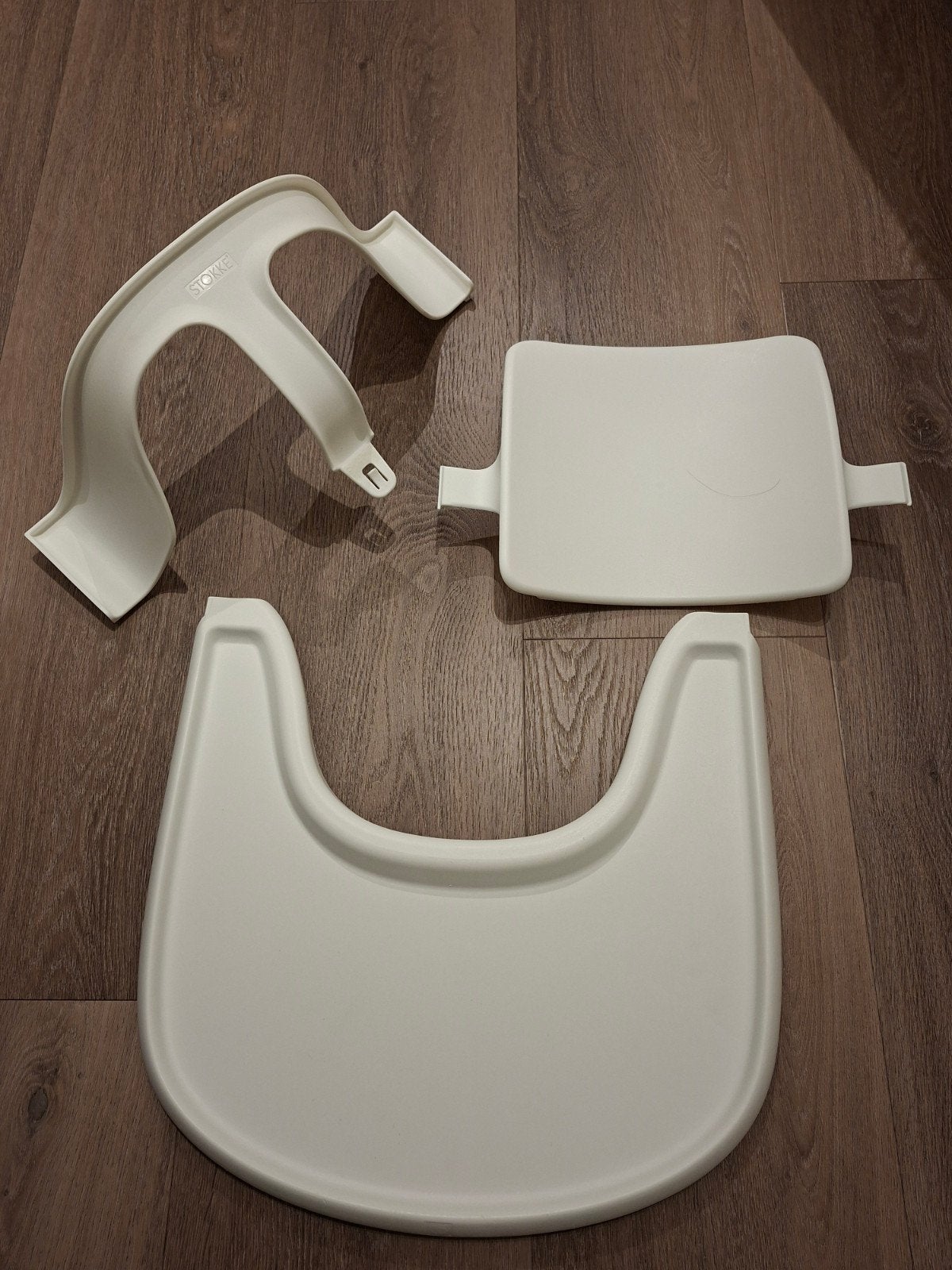 stokke babyset met playtray wit, Ophalen, Zo goed als nieuw, Meegroeistoel
