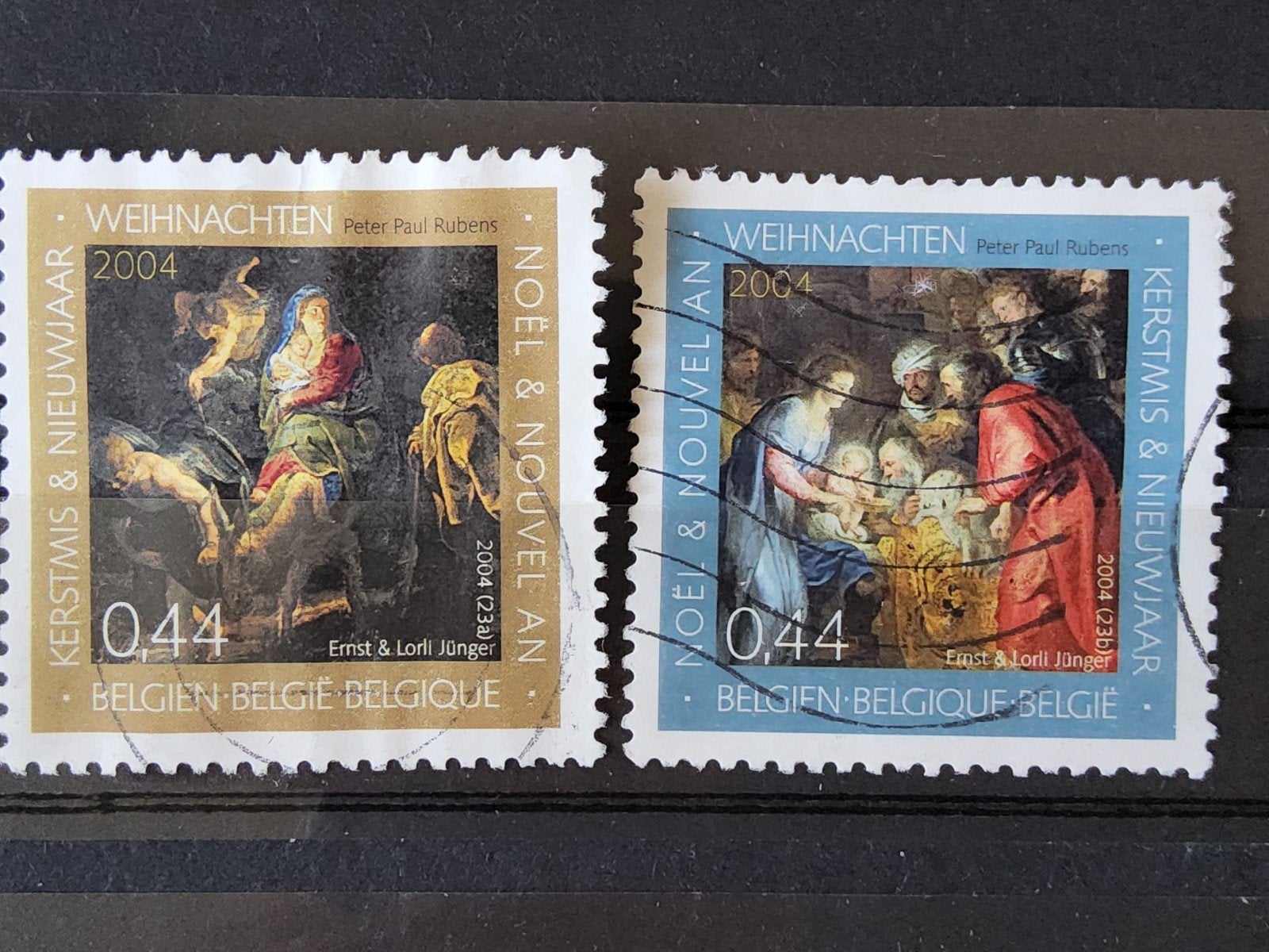 Belgische Kerstzegels 2004 - Peter Paul Rubens, Verzenden, Frankeerzegel, Kerst
