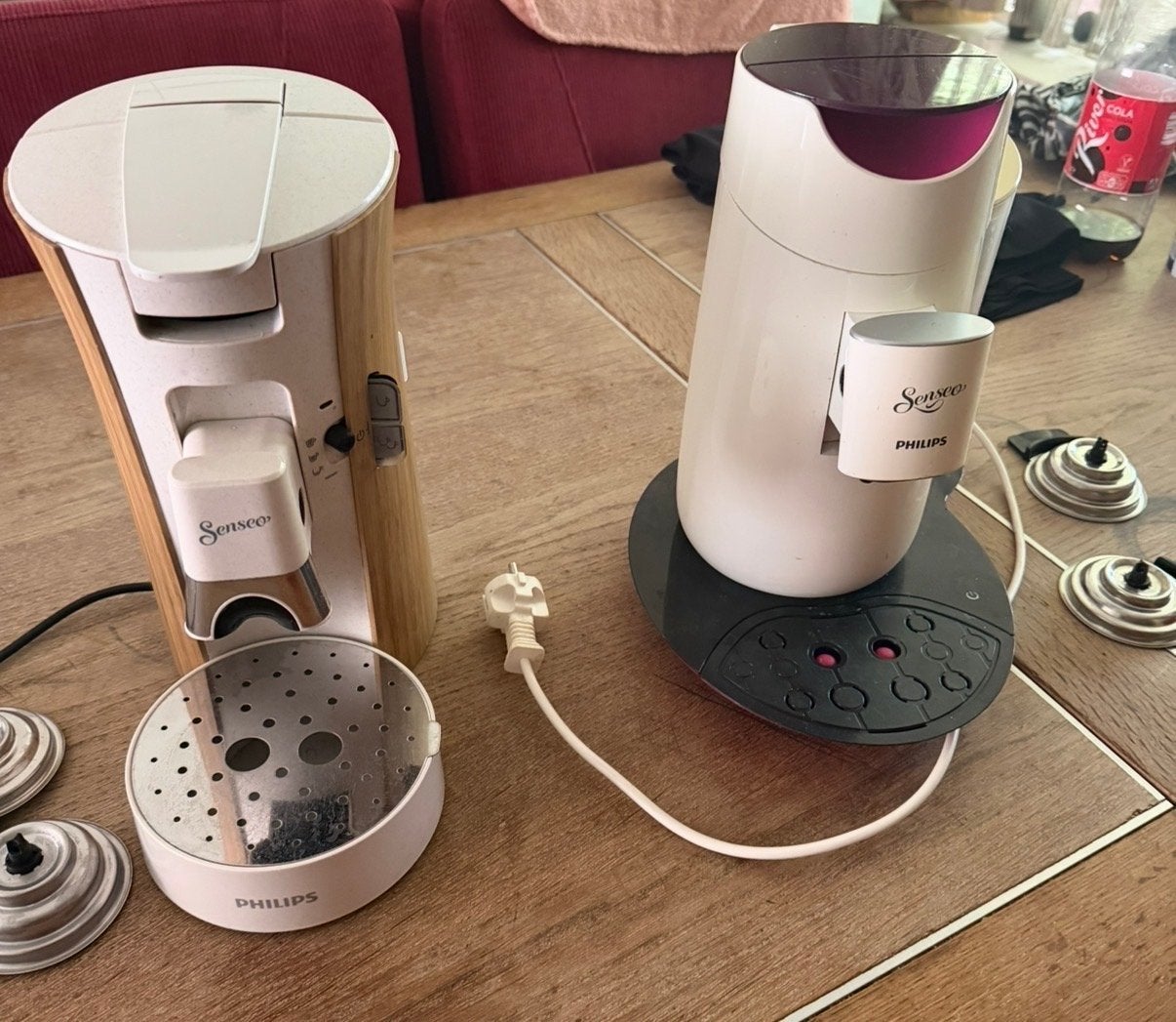 2 Senseo machines compleet met padhouders, Koffiepads en cups, Gebruikt, Koffiemachine, Ophalen of Verzenden