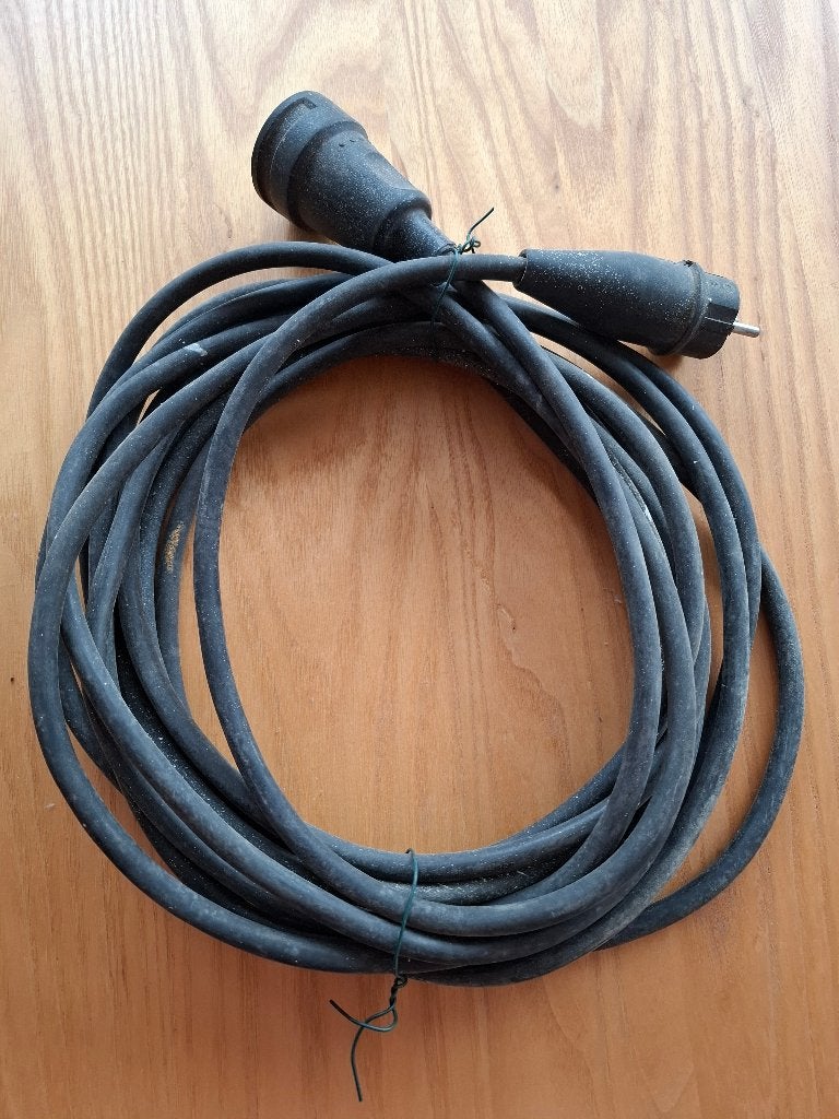 Rubbeten Verlengsnoer / kabel 9m, Ophalen of Verzenden, Gebruikt, Draka, Kabel of Snoer