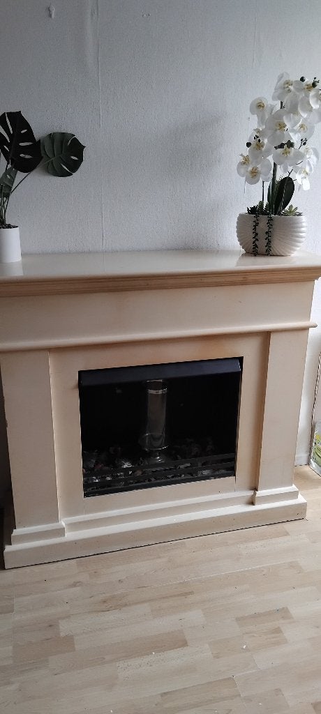 Massief open haard schouw te koop, Ophalen, Gebruikt, Vrijstaande haard, Houthaard