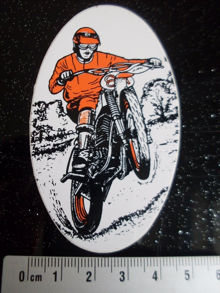 sticker motorcross motocross vintage, Verzenden, Zo goed als nieuw, Sport