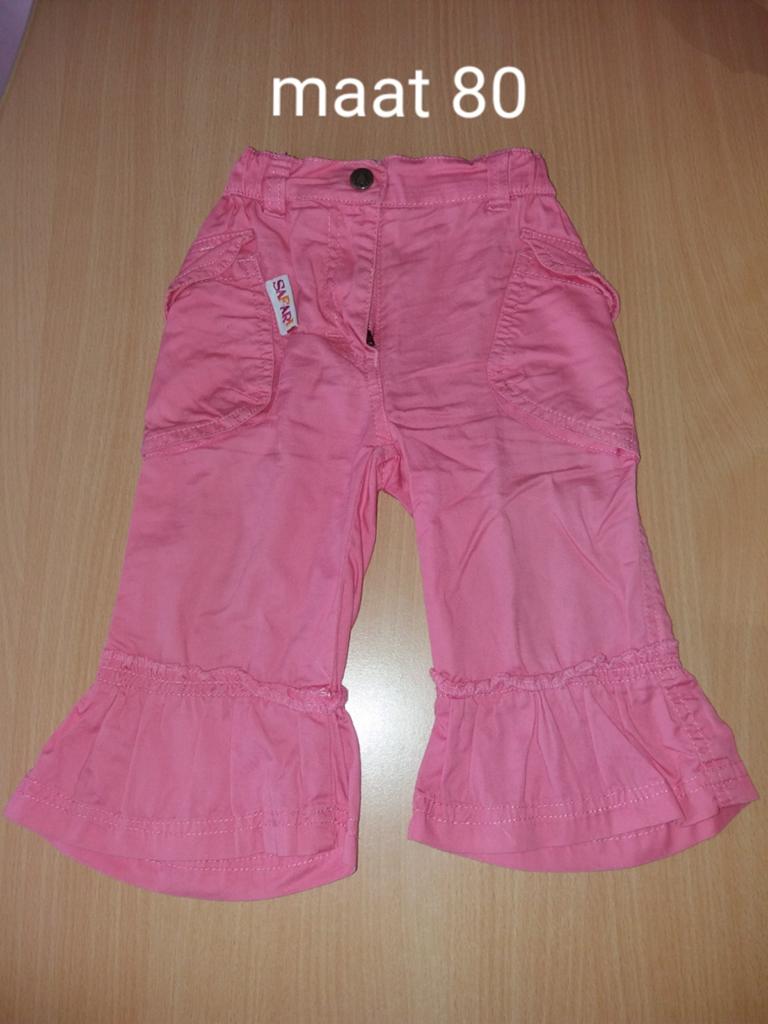 Roze zomer broek maat 80 meisje, Ophalen of Verzenden, Zo goed als nieuw, Meisje, Broekje