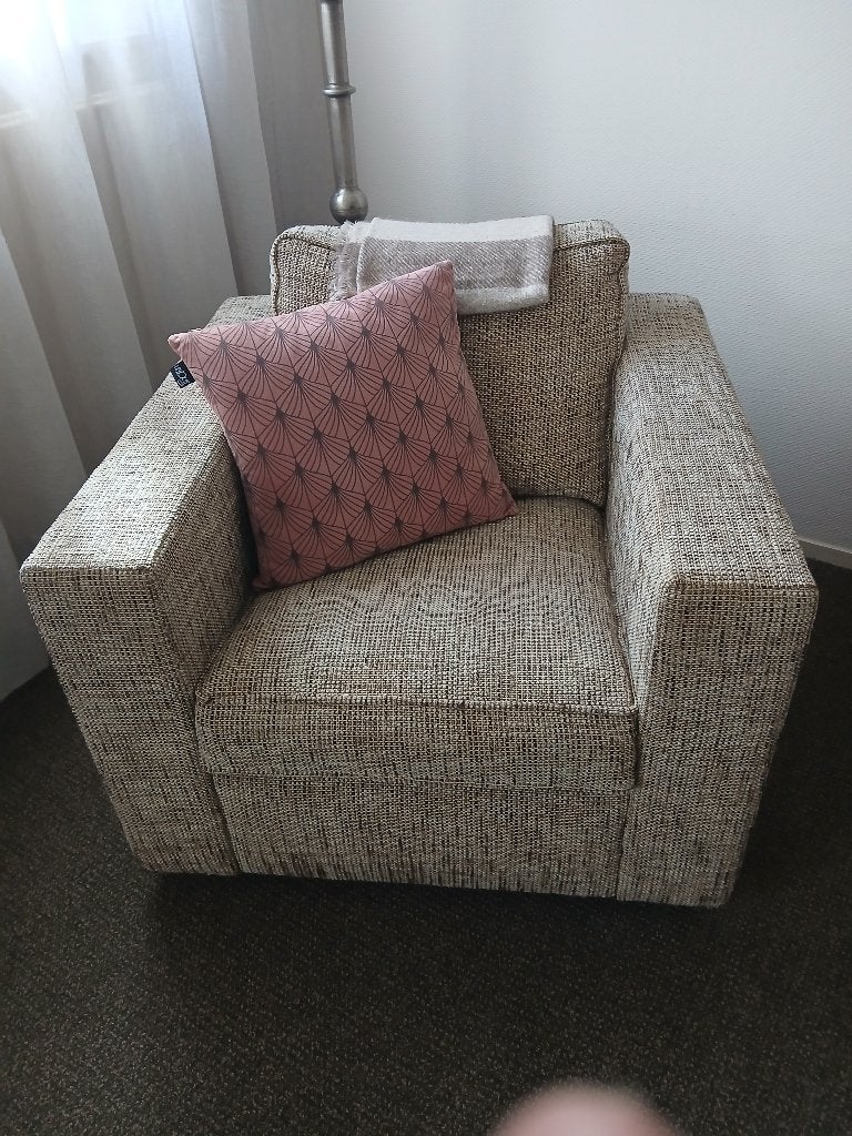 Stoel stof, Huis en Inrichting, Fauteuils, Ophalen, Gebruikt, Minder dan 75 cm, 75 tot 100 cm