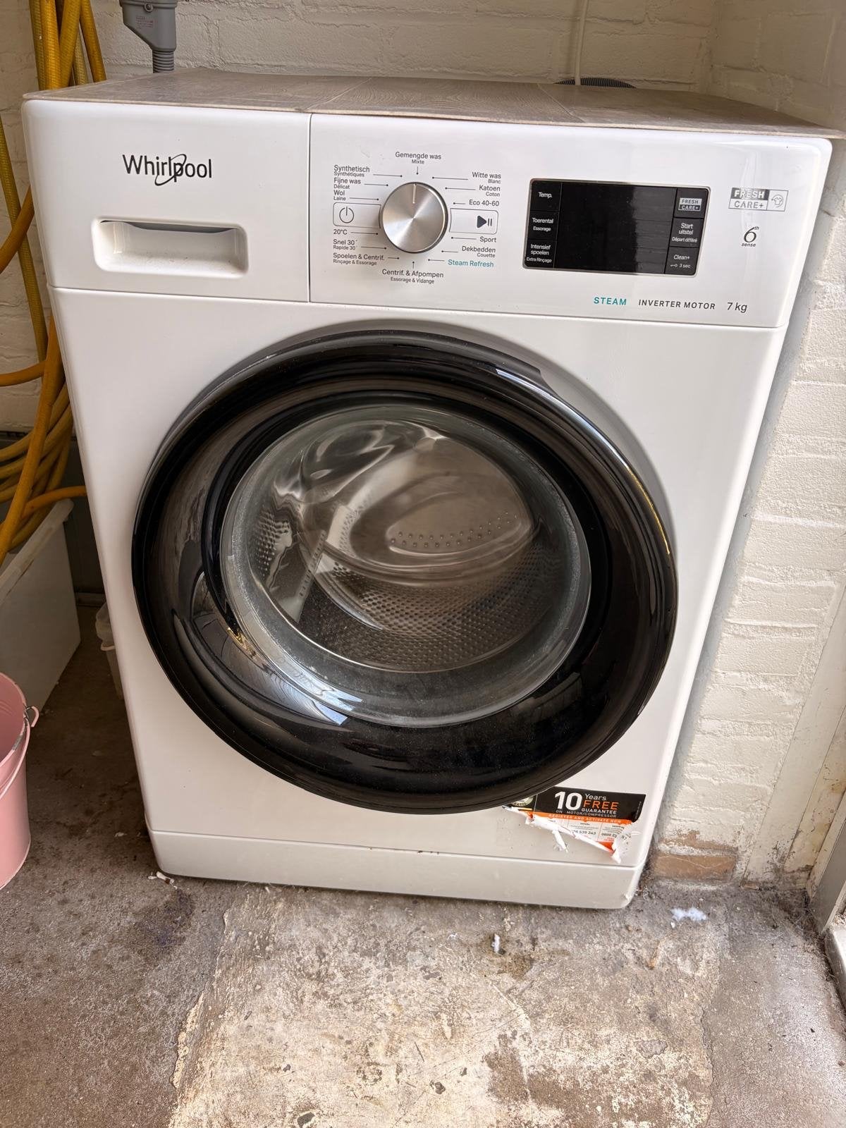 Whirlpool Wasmachine 7 kg - Perfect voor elk huishouden, Ophalen, 6 tot 8 kg, Voorlader, 85 tot 90 cm