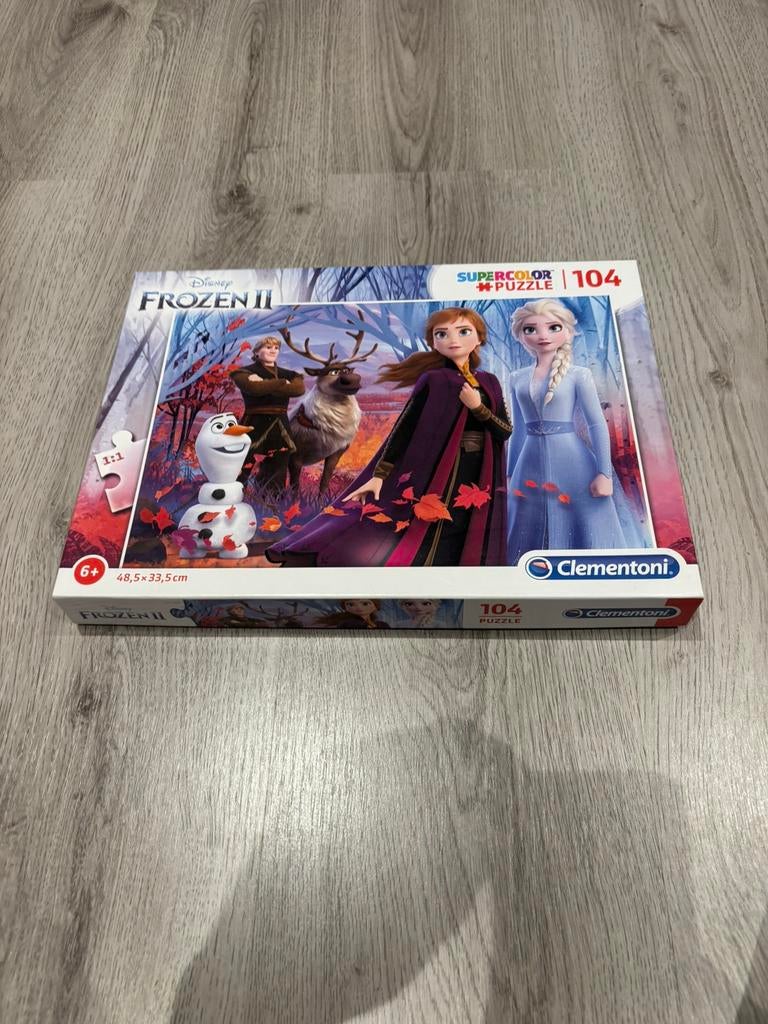 Disney frozen puzzel 104 stukjes, Ophalen of Verzenden, Meer dan 50 stukjes, Zo goed als nieuw, 6 jaar of ouder