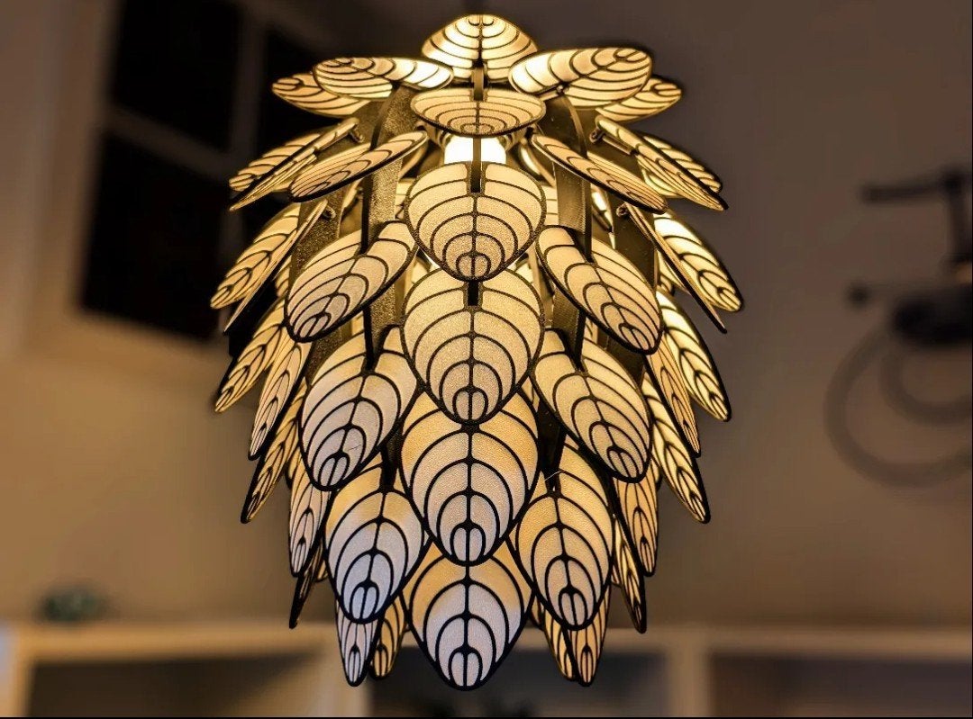 Unieke Bladmotief Leaf Hanglamp - Modern/ japandi Design, Kunststof, Modern, Botanisch, Sfeervol, Ophalen of Verzenden, Zo goed als nieuw