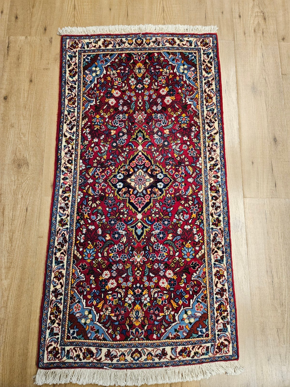 Handgeknoopt perzisch tapijt sarough 134x64, Info@SlatsAntiek.nl, 100 tot 150 cm, Perzisch, Vof Slats Antiek
