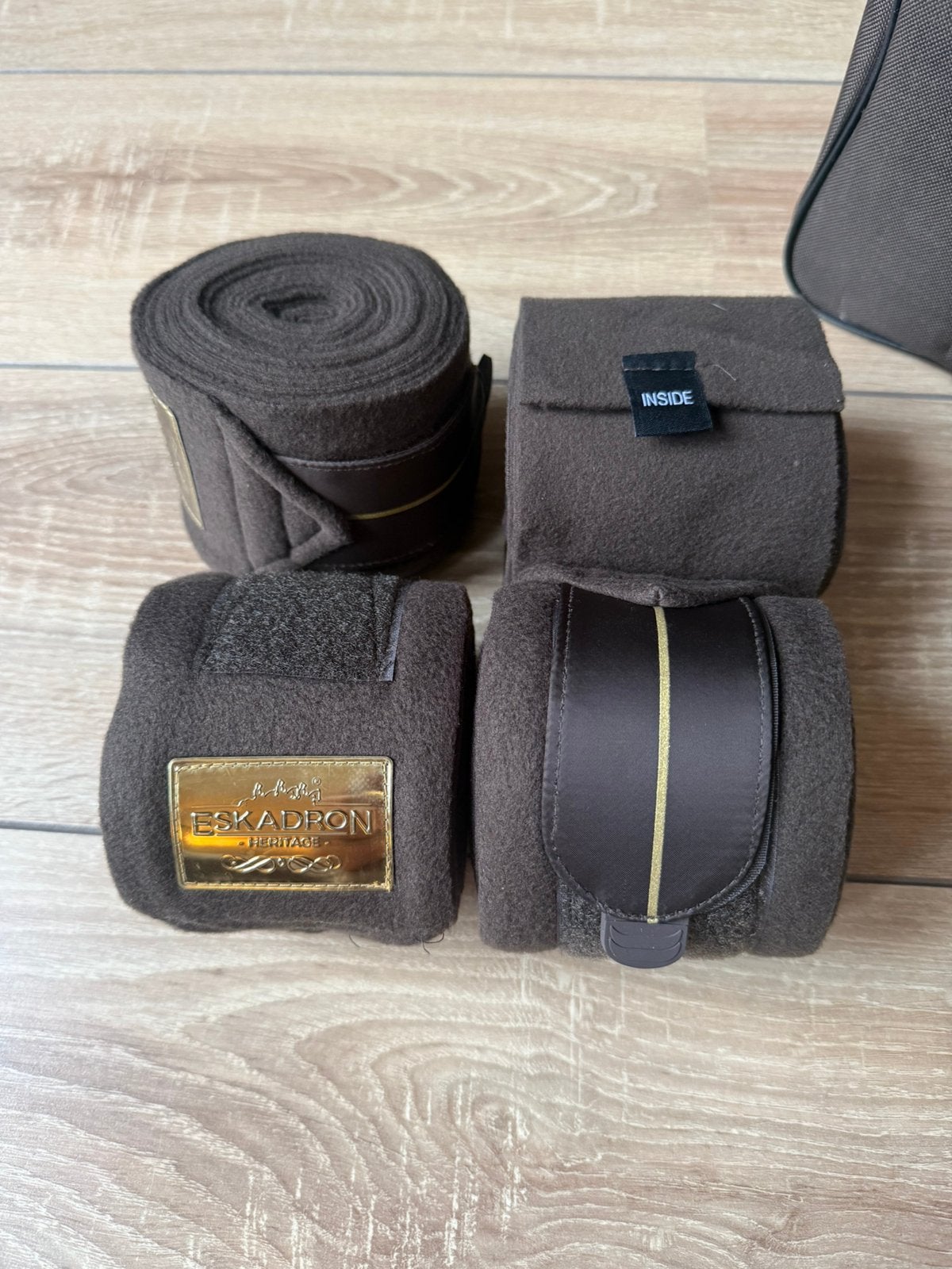 Eskadron bandages fleece pony black mocca, Bandages, Ophalen of Verzenden, Eskadron, Inclusief hoes