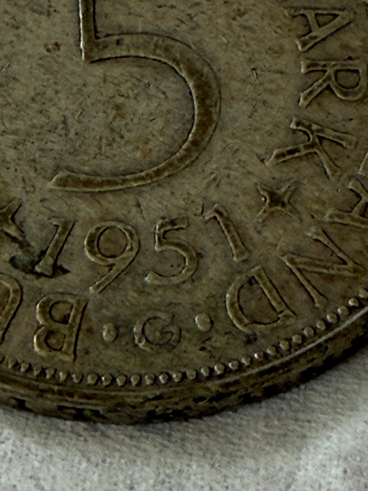 Zilveren 5 Duitse Mark 1951 G  (Adelaar), Ophalen of Verzenden, Duitsland, Losse munt, Zilver