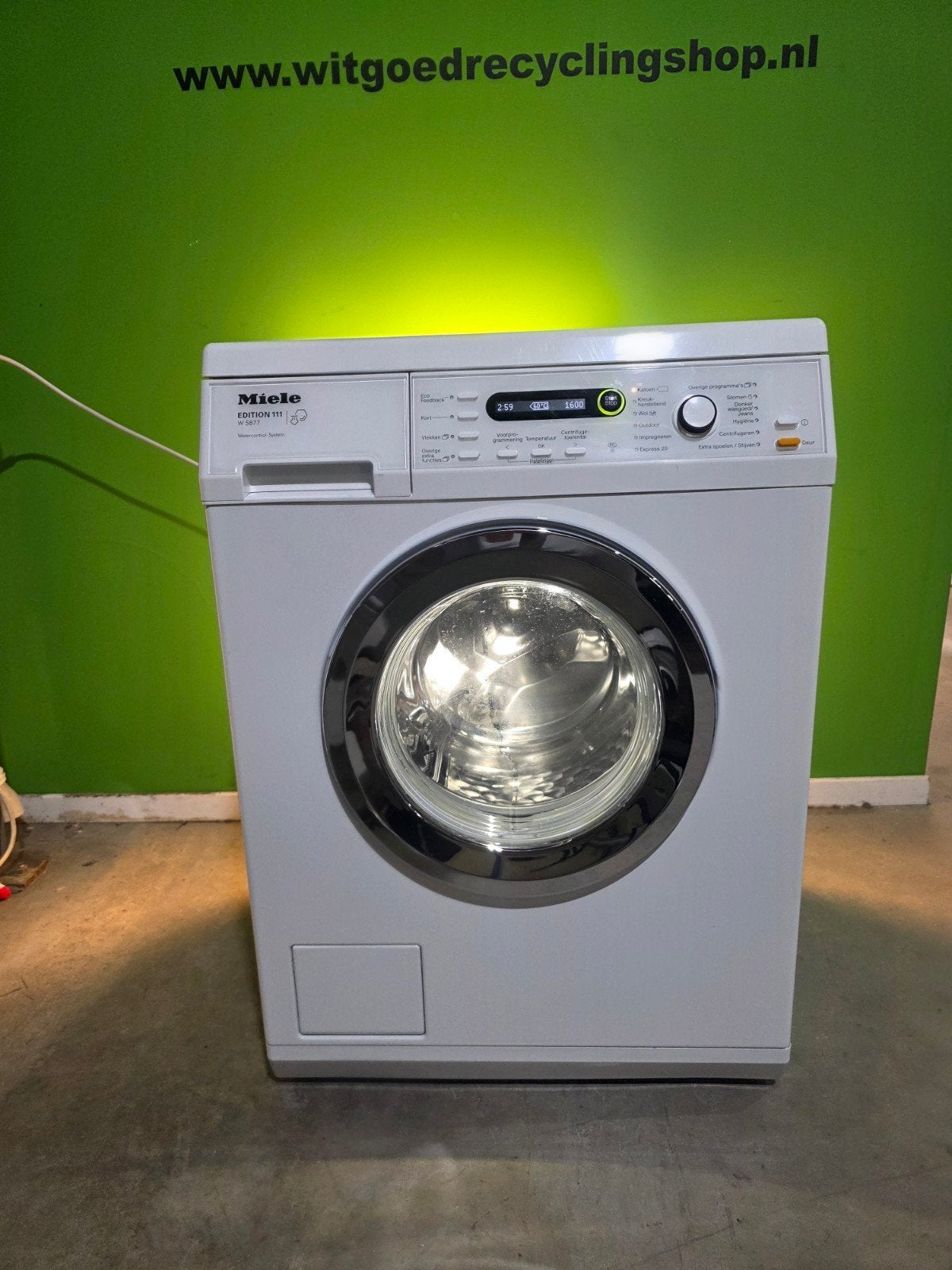 Miele Edition 111 W5877 - 8kg, 1600rpm, trommelverlichting, Witgoed en Apparatuur, Info@miele.com, 8 tot 10 kg, Ophalen of Verzenden