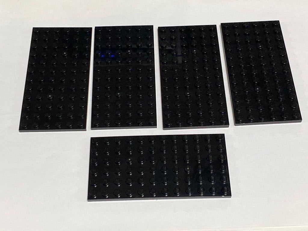 Partij 5x nieuwe 6x12 lego platen in diverse kleuren