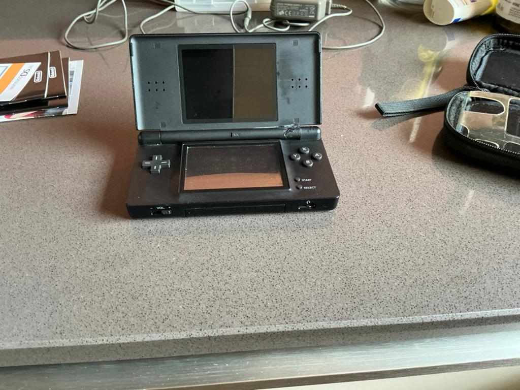 Nintendo DS met 6 spellen - Lichte gebruikssporen, Ophalen, Zwart, DS Original of Phat, Gebruikt