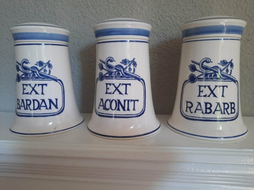 3 OUDE APOTHEKERSPOTTEN UIT HARDENBERG, Antiek en Kunst, Ophalen of Verzenden