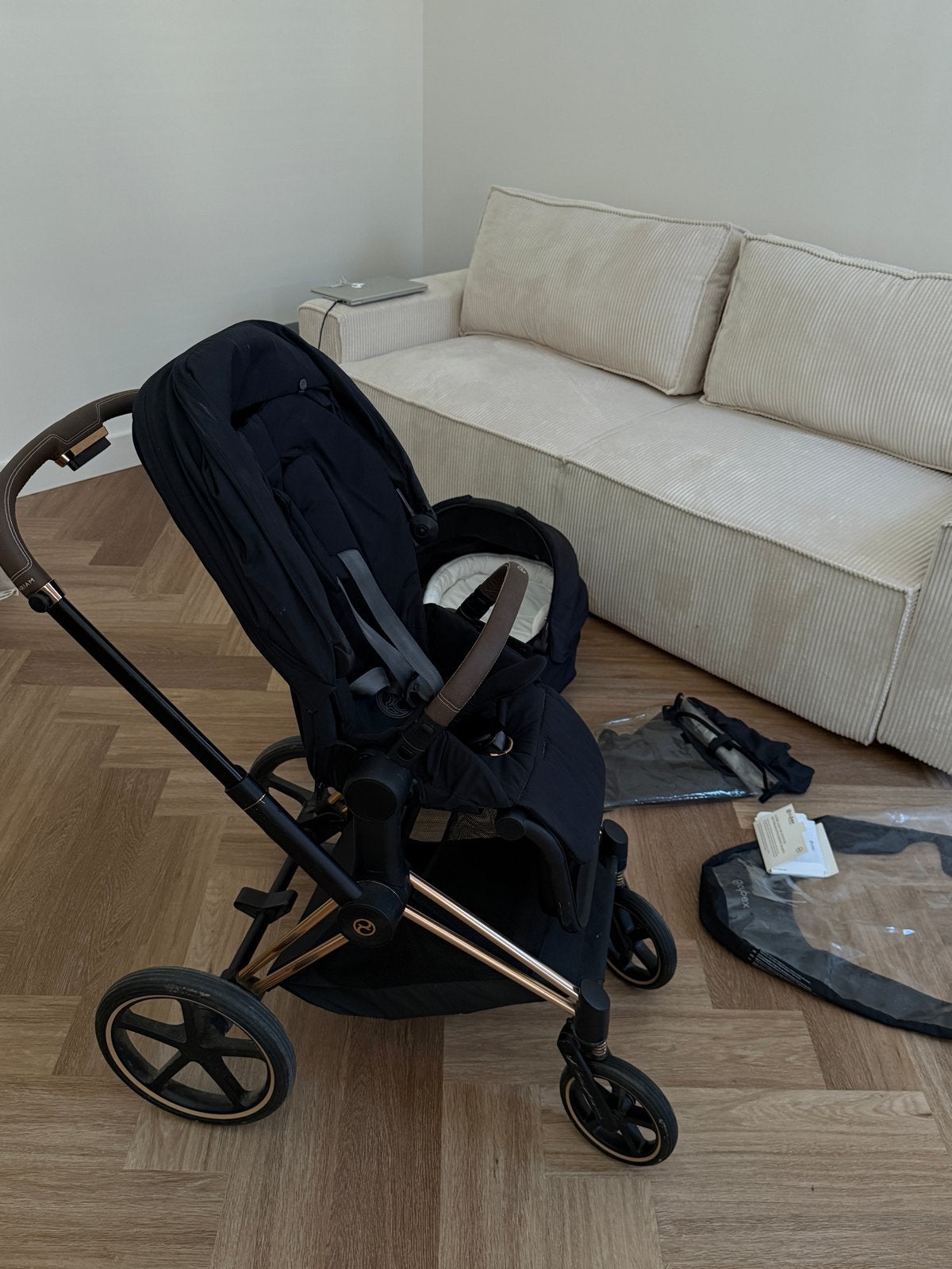 Cybex Priam 3-in-1 Combiwagen - Zo goed als nieuw, Zo goed als nieuw, Combiwagen, Met reiswieg, Ophalen