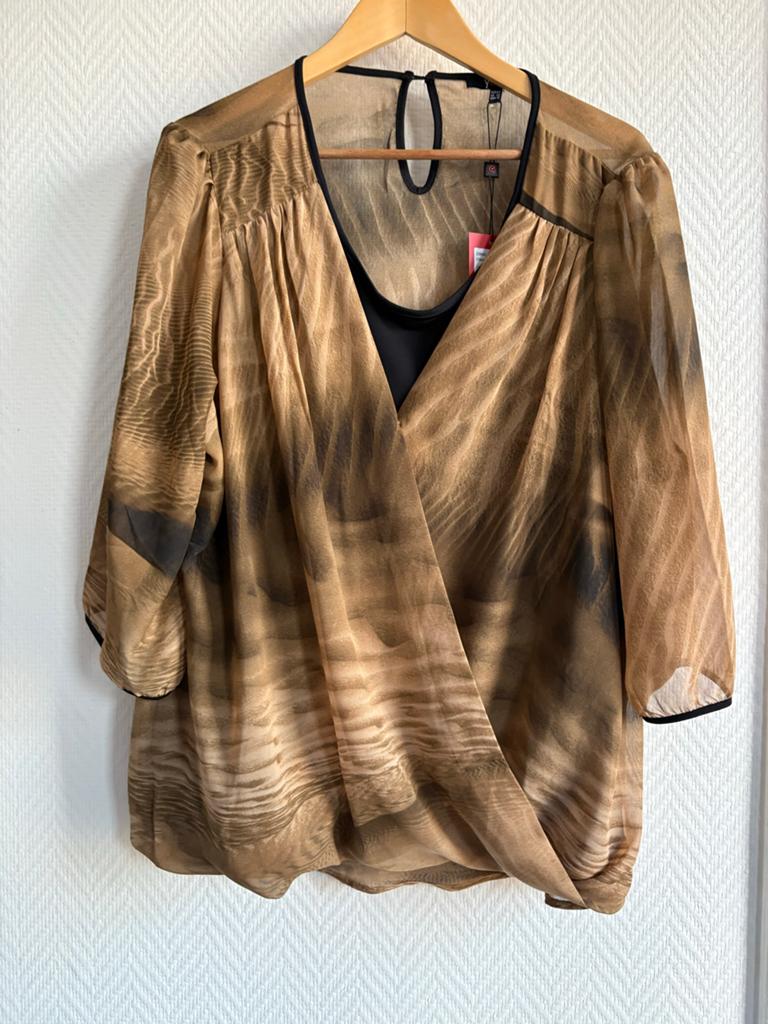 Yest blouse - Maat 48, Ophalen of Verzenden, Nieuw, Maat 46/48 (XL) of groter, Bruin