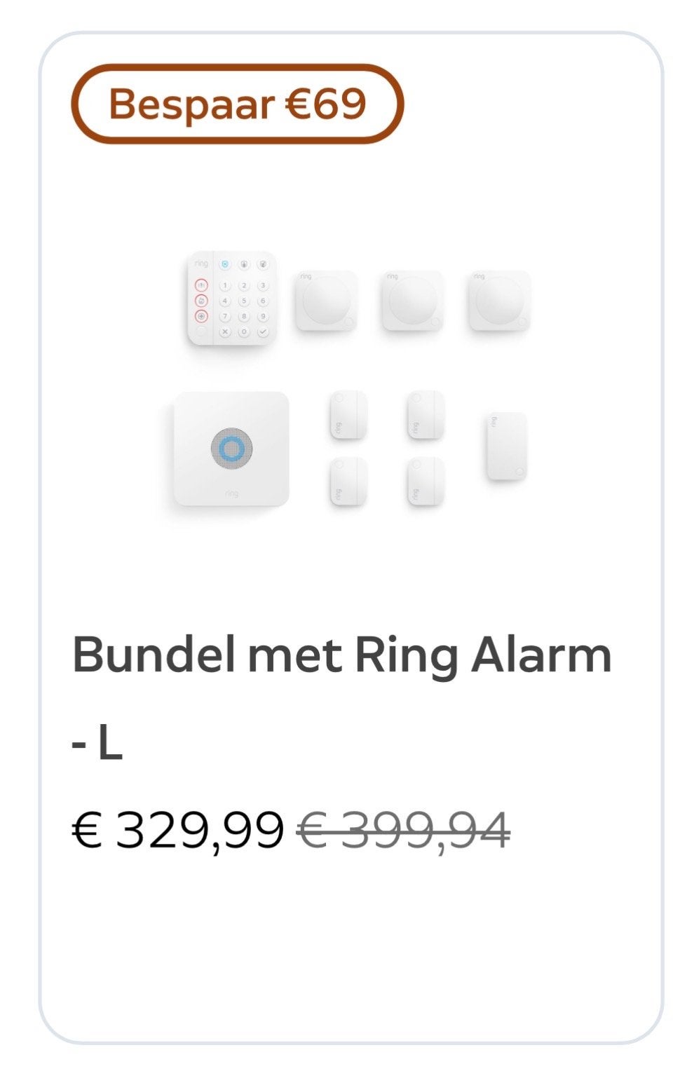Ring Alarm/Beveiligingssysteem met camera’s, Beweging, Ophalen of Verzenden, Zo goed als nieuw, Compleet systeem