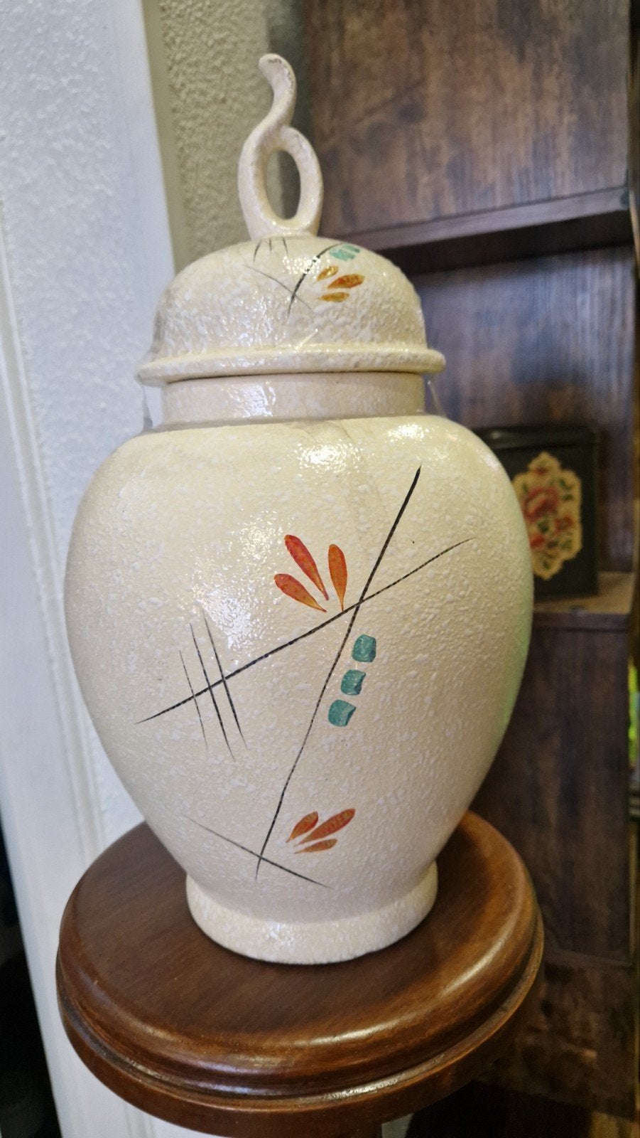 Vintage Bequet dekselvaas - Made in Belgium, Ophalen of Verzenden