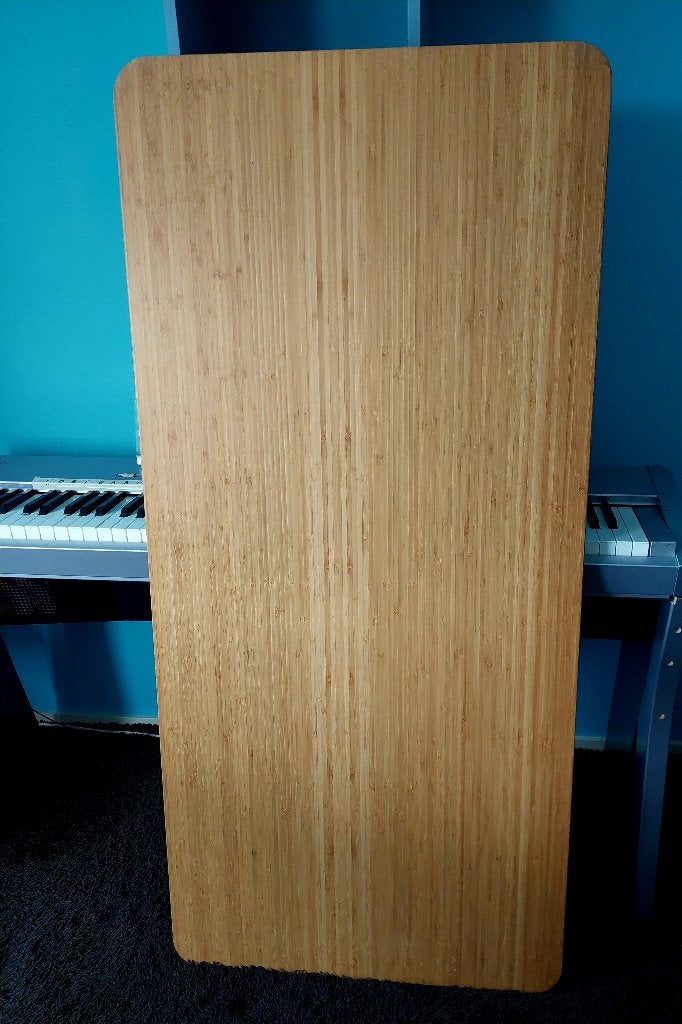 Bamboe bureaublad  Ikea 140x65, Ophalen, Gebruikt, Bruin, IKEA