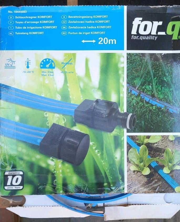 For-q platte sproeislang 20 m, Ophalen of Verzenden, Zo goed als nieuw, Sectorsproeier