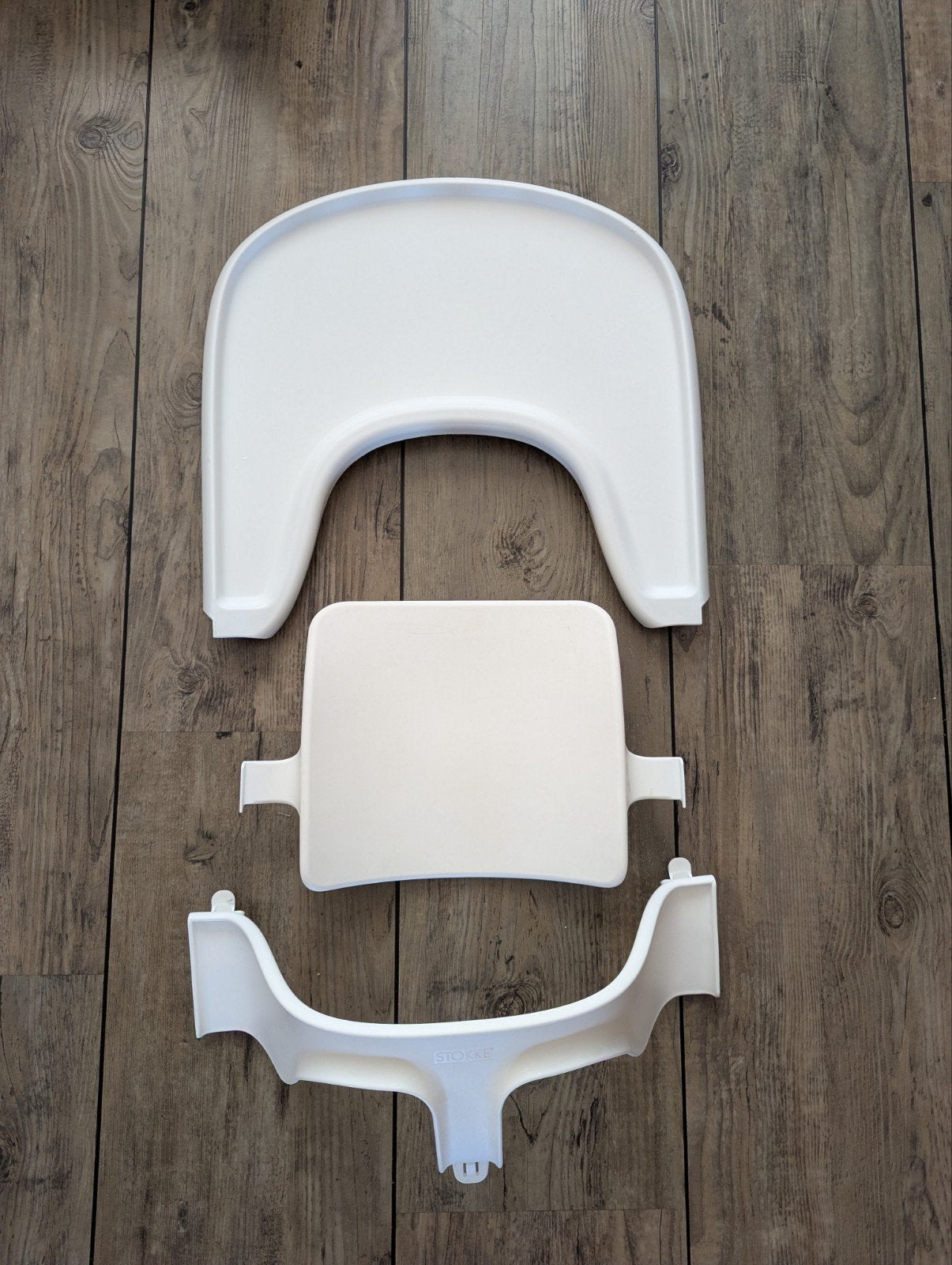 Stokke Tripp trapp stoelverkleiner set wit, Ophalen, Zo goed als nieuw, Meegroeistoel, Stoelverkleiner