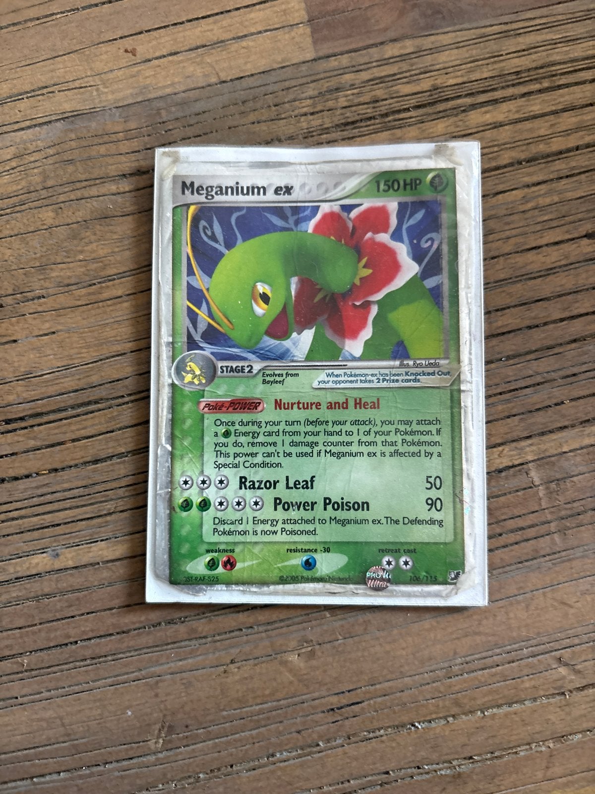 Pokémon Meganium ex 150 HP Kaart, Ophalen, Gebruikt, Losse kaart