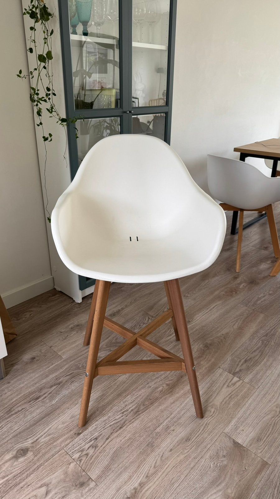 IKEA Ekedalen Stoel Wit met Houten Poten, Ophalen, Gebruikt, Wit, Eén