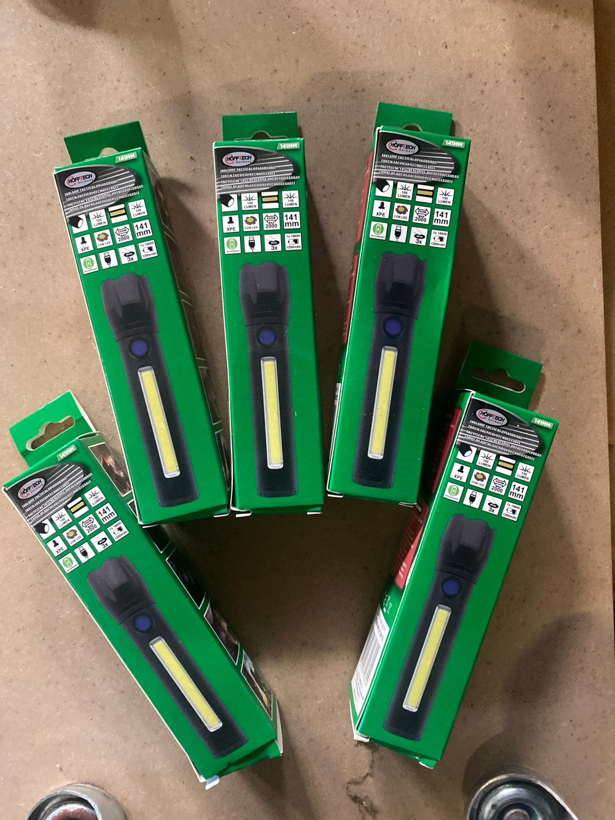 5x Nieuwe Hofftech Zaklamp Tactisch Oplaadbaar, Onbekend, Nieuw, Ophalen of Verzenden, Onbekend