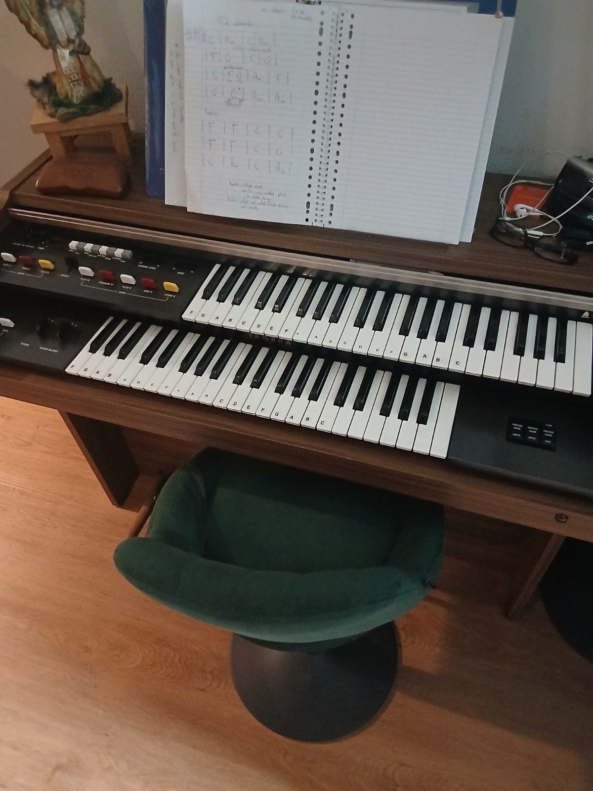 Yamaha Orgel met 2 klavieren en pedalen, Ophalen of Verzenden, Gebruikt, 2 klavieren, Orgel