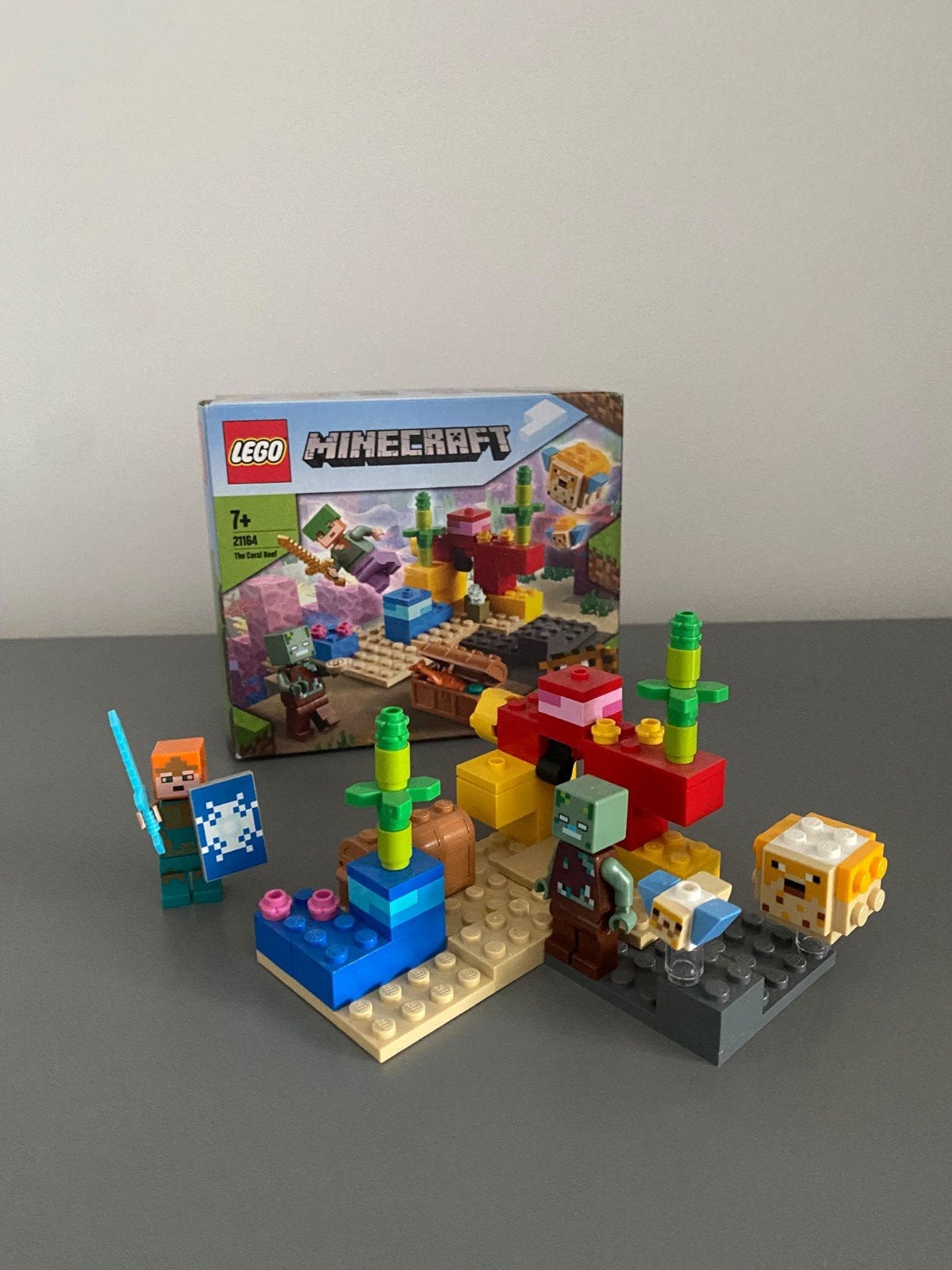 LEGO Minecraft 21164 Het Koraalrif - Zo goed als nieuw, Kinderen en Baby's, Inclusief instructies, Minecraft, Lego, Ophalen of Verzenden