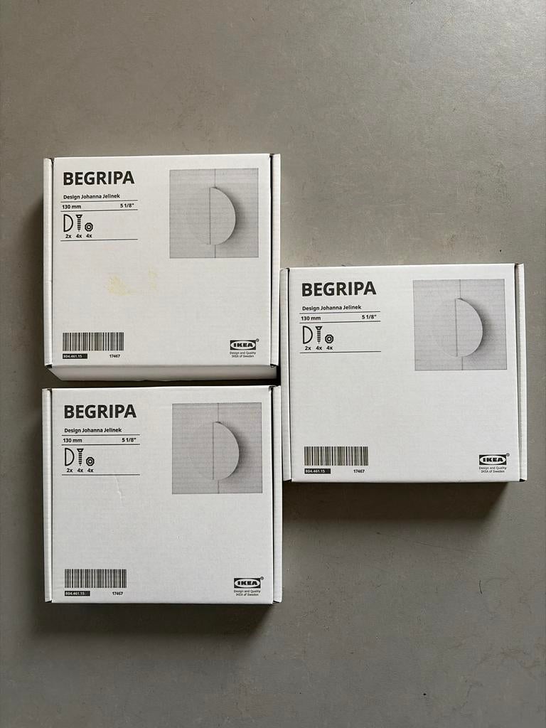 3x IKEA BEGRIPA handgrepen, 130 mm, nieuw in verpakking, Ophalen of Verzenden