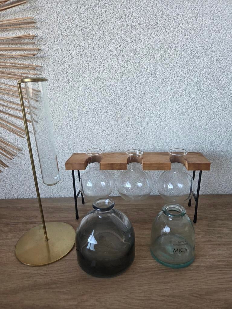 Diverse vaasjes voor stekjes, ook los te koop, Huis en Inrichting, Woonaccessoires | Vazen, Overige kleuren, Ophalen of Verzenden