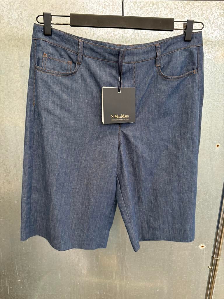 S max Mara Bermuda Eric short denim 42 nieuw €215, Kort, Blauw, Maat 42/44 (L), Ophalen of Verzenden