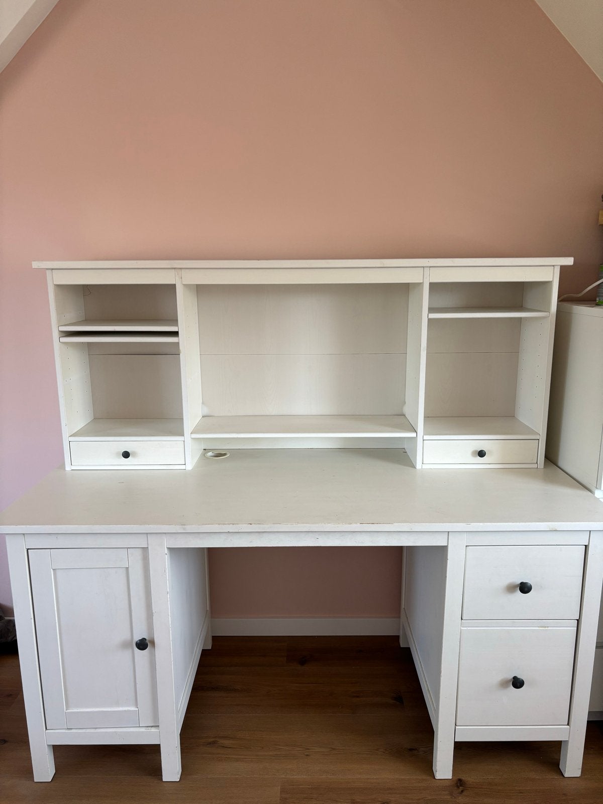 IKEA Hemnes bureau wit met bovenstuk, Ophalen, Gebruikt, IKEA, Computerbureau