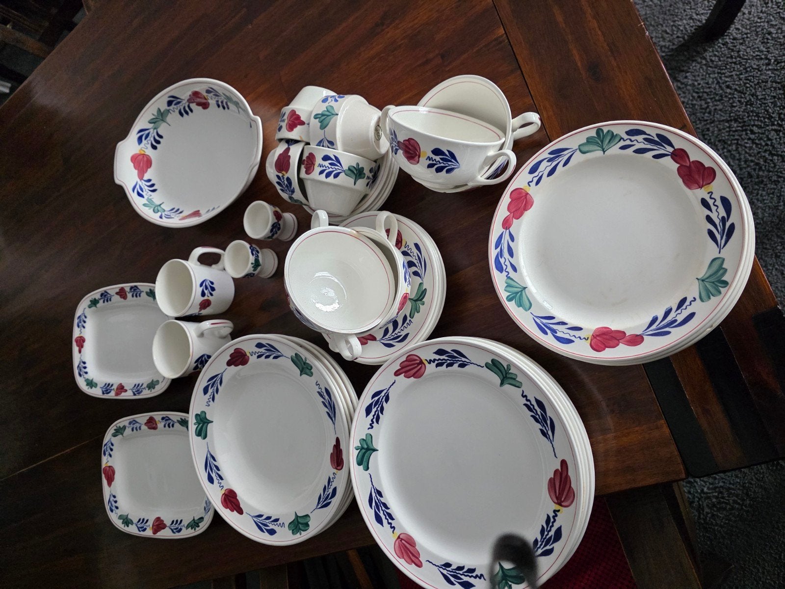 Boerenbont servies - Vintage en Landelijk, Ophalen, Aardewerk, Bord(en)