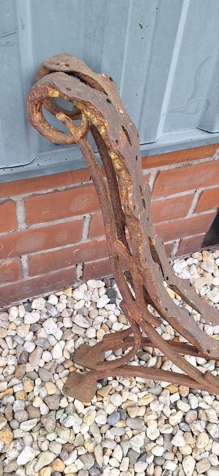 Antieke smeedijzeren leuningen voor tuinbank., Tuin en Terras, Tuinbanken, Ophalen, Gebruikt, ., .