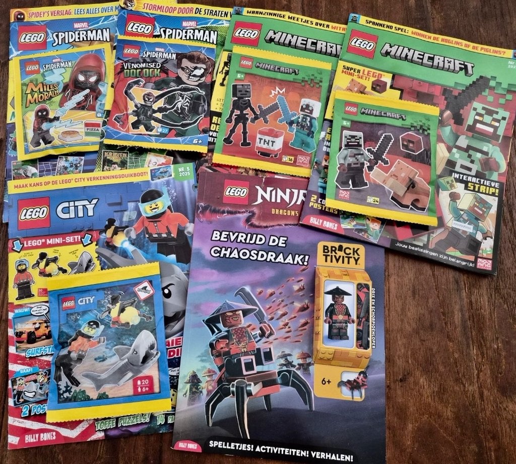 Lego Magazines met minifiguur - 6 stuks - Nieuw!, Kinderen en Baby's, Speelgoed | Duplo en Lego, Lego, Nieuw, Ophalen of Verzenden
