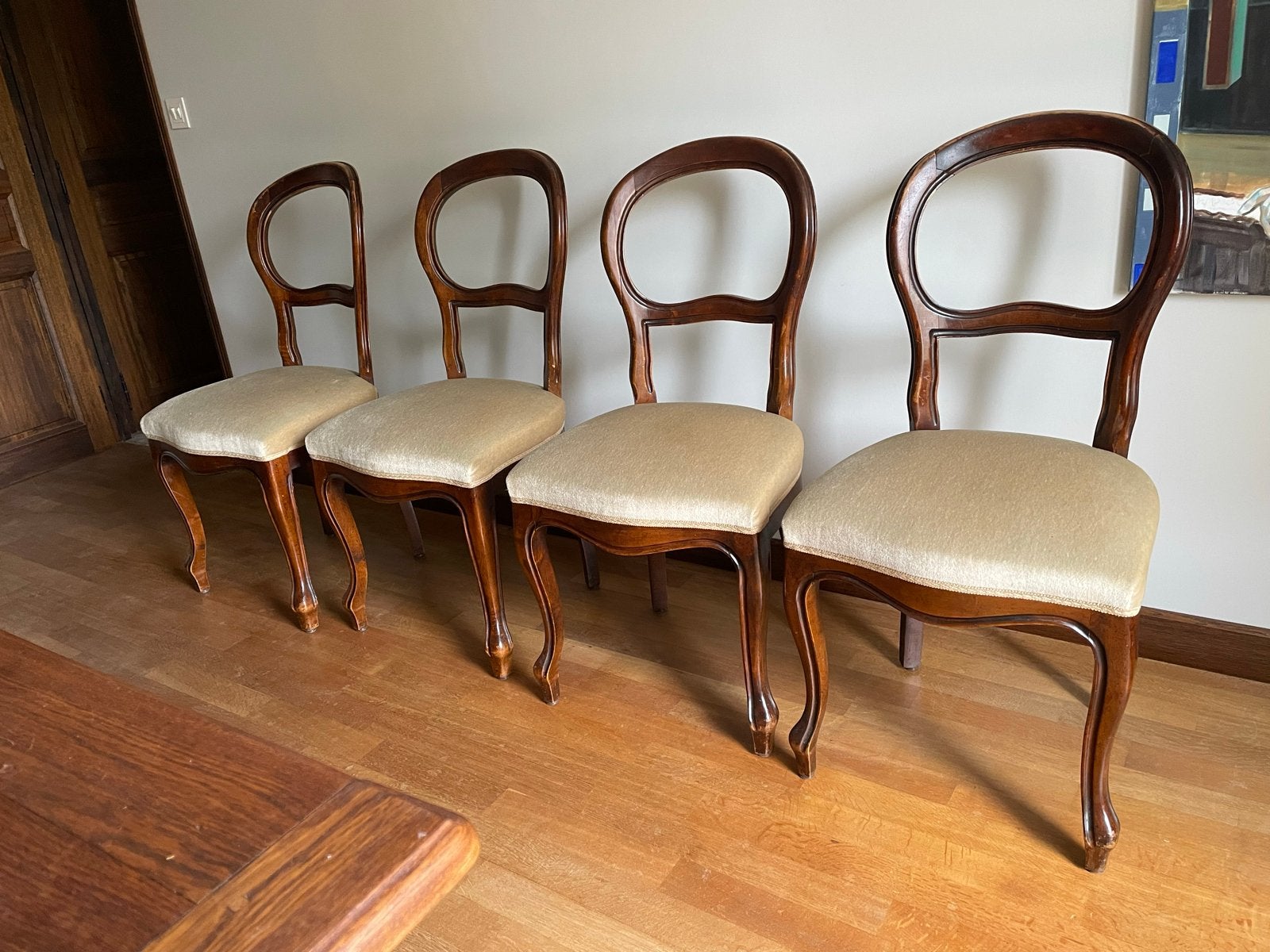 4 antieke biedermeier stoelen, Ophalen