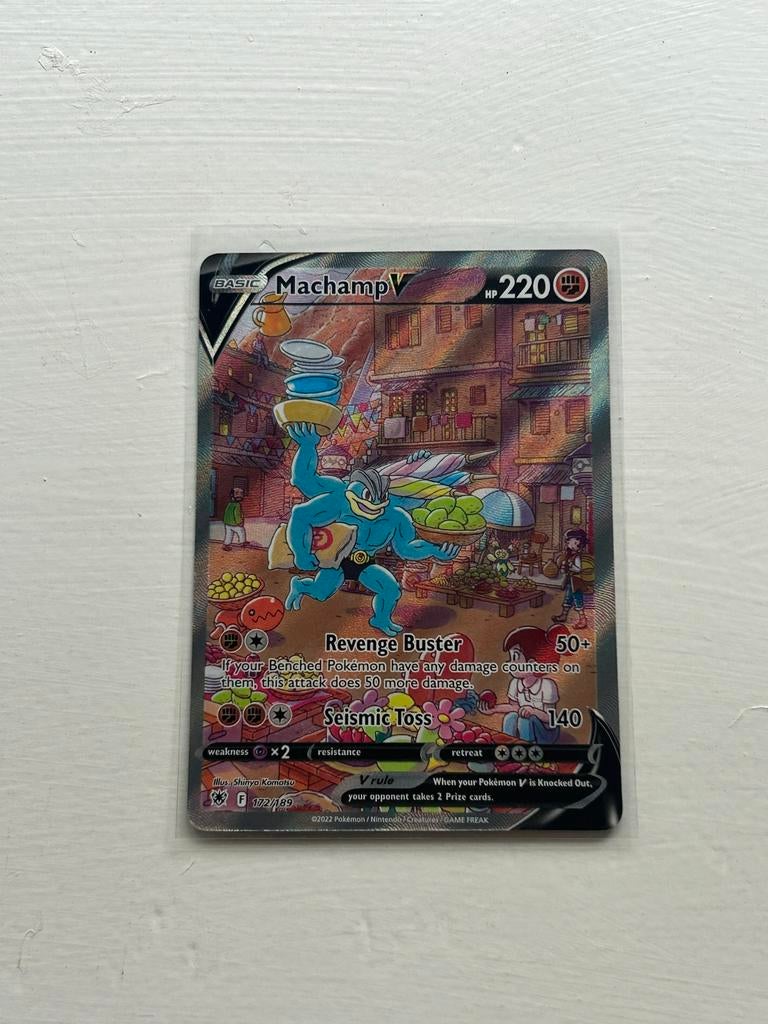 Machamp V Alt art Pokémon kaart, Verzenden, Zo goed als nieuw, Losse kaart