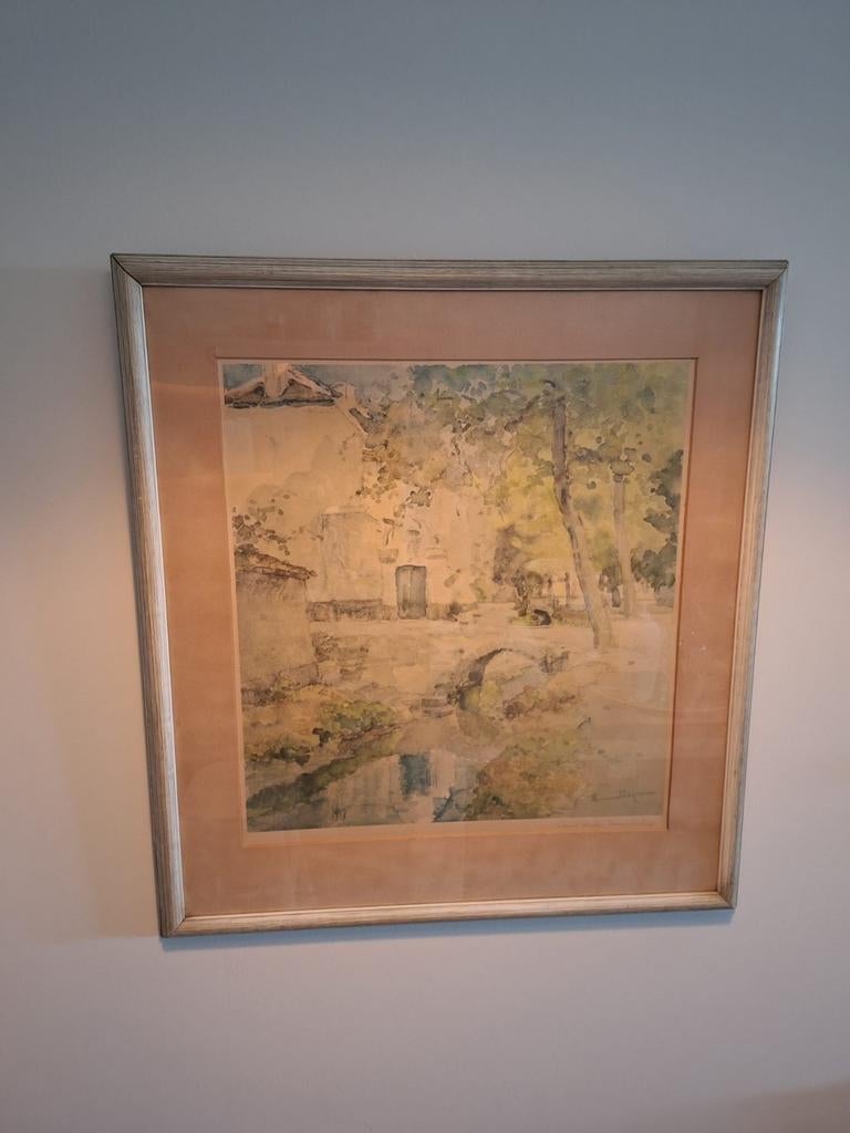 Herman Bogman aquarel, Antiek en Kunst, Kunst | Schilderijen | Klassiek, Ophalen