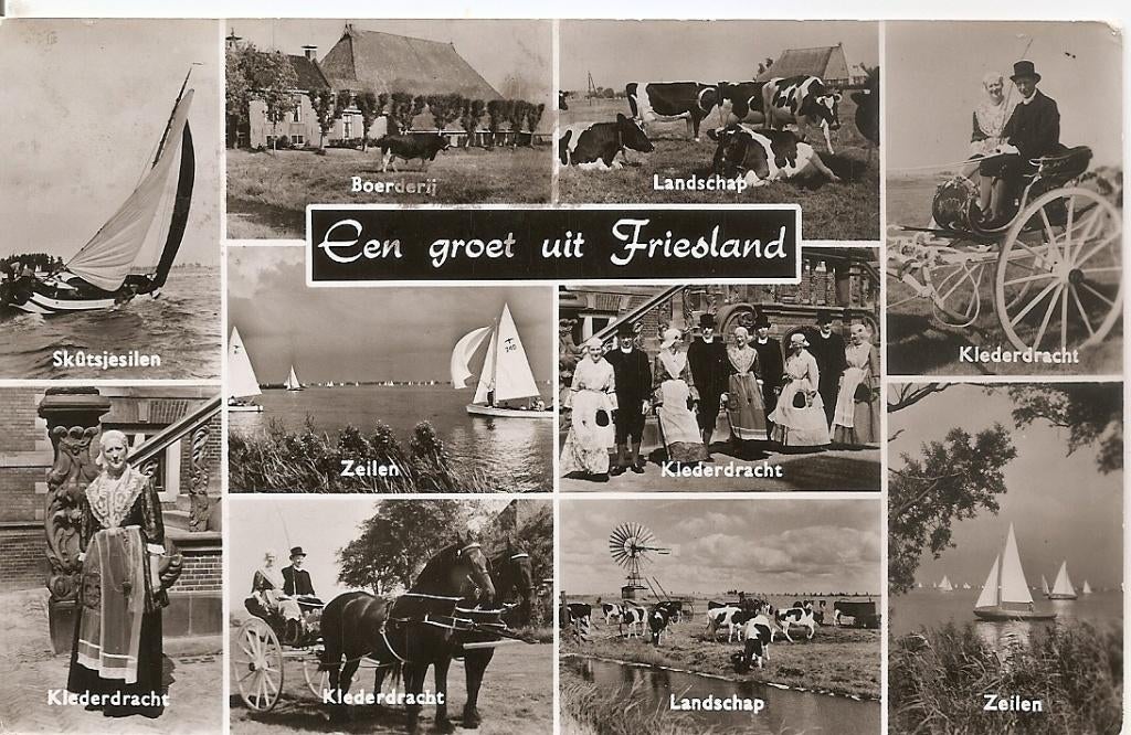 Friesland, een groet uit, Ophalen of Verzenden, 1960 tot 1980, Gelopen, Friesland