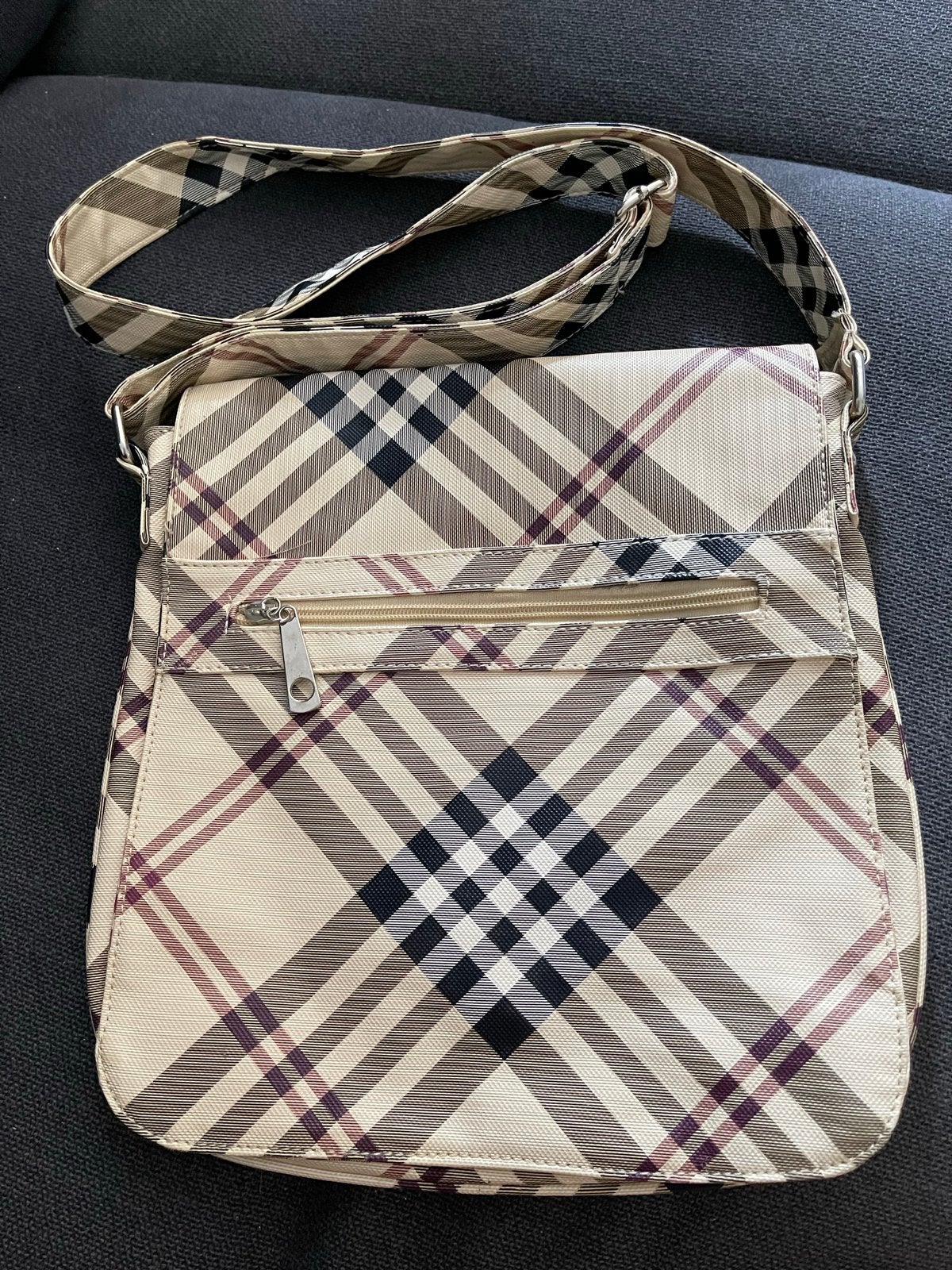 Nieuwe Schoudertasje met Ruitpatroon, Ophalen of Verzenden, Nieuw, Beige, Schoudertasje
