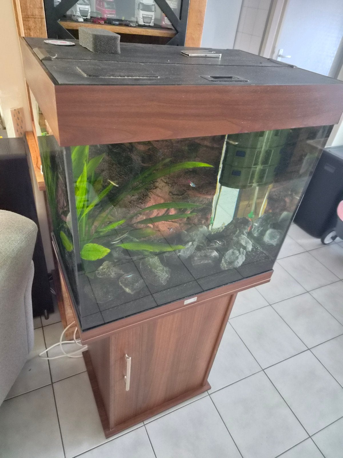 juwel lido 120 met led en pomp en 3d wand, Ophalen, Gebruikt, Inclusief controller, Leeg aquarium