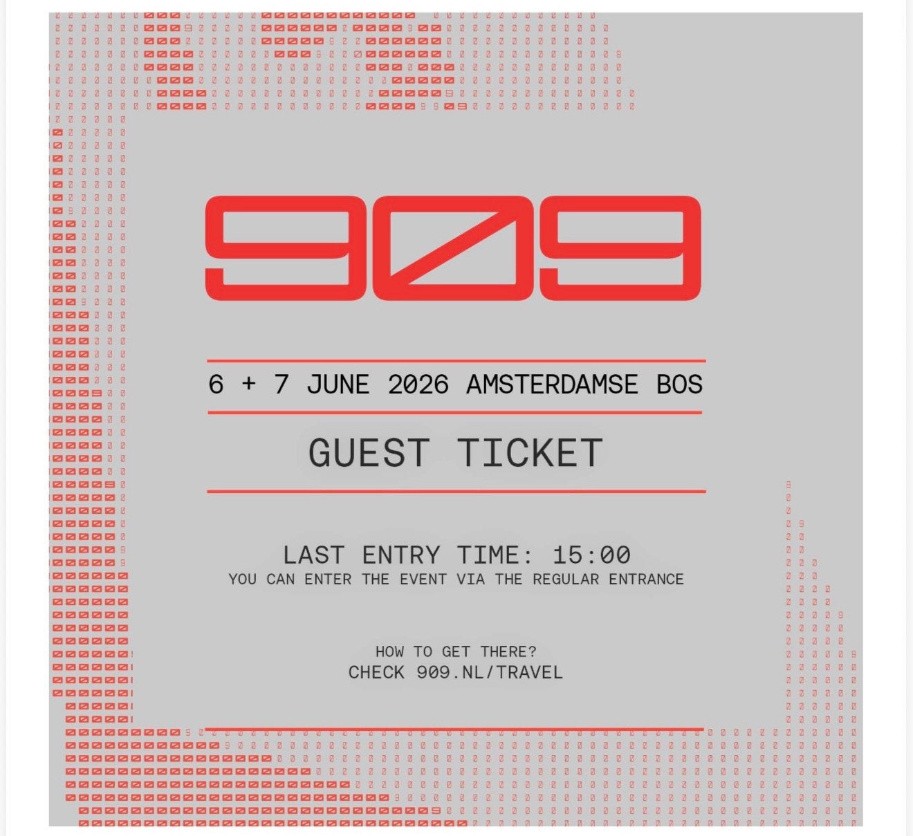 909 festival guest tickets zaterdag en/of zondag, Tickets en Kaartjes, Twee personen