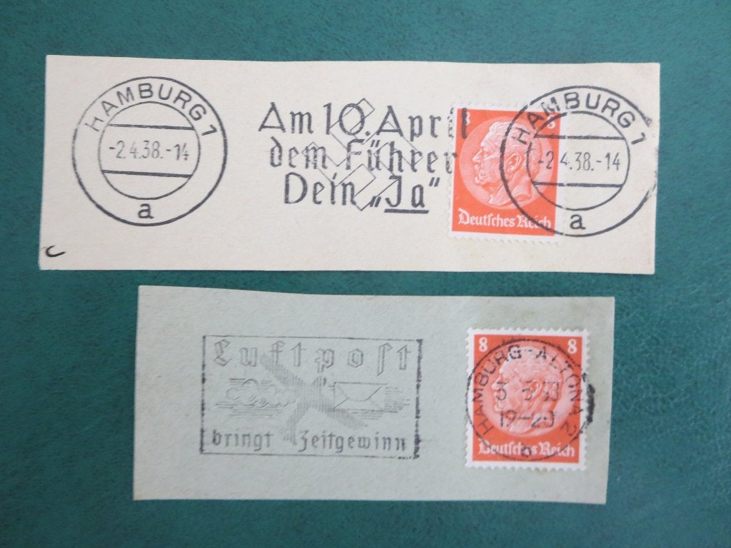 Duitse Rijk Reich  2 X  stempels, Verzenden, Duitse Keizerrijk
