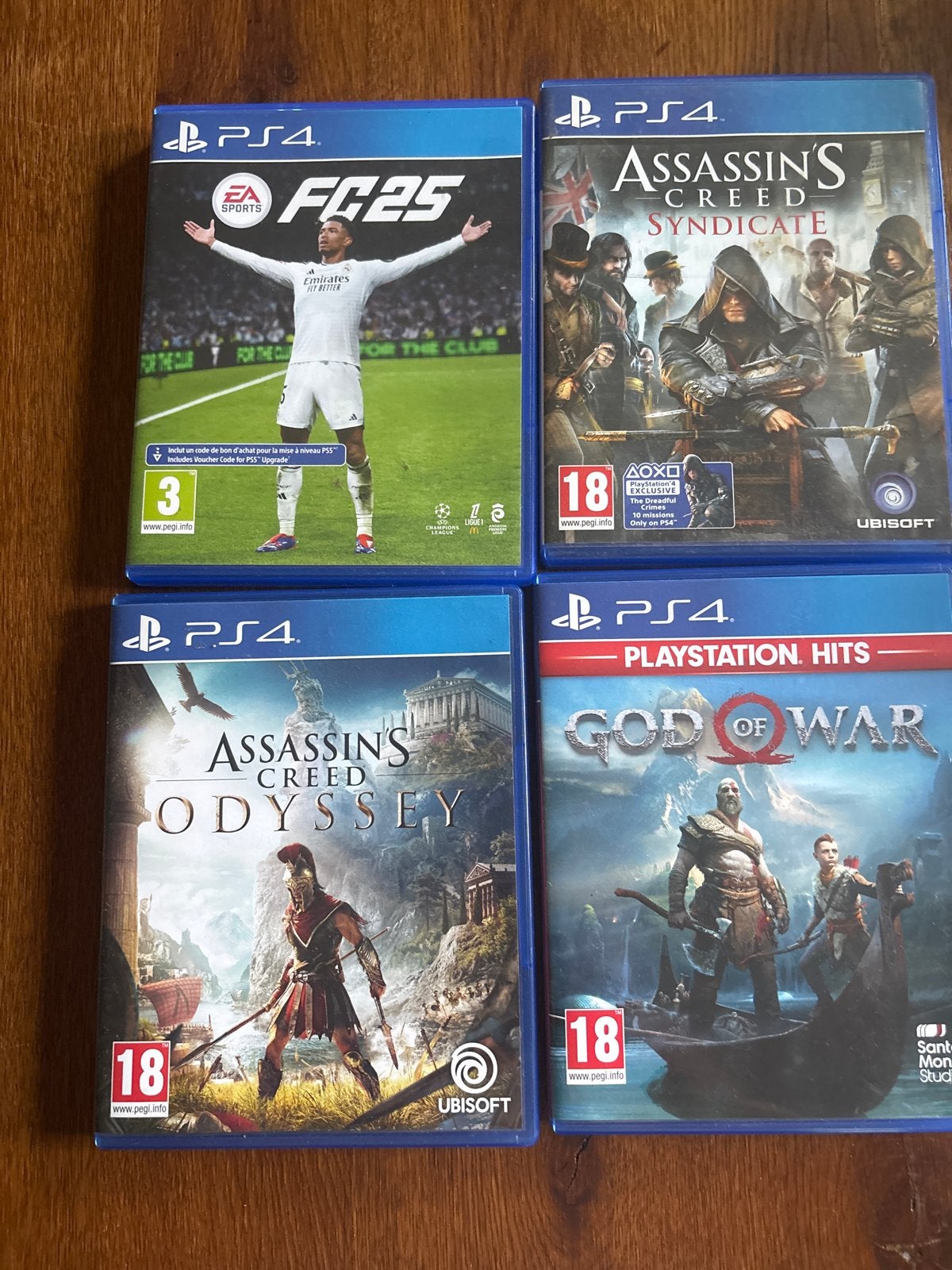 PlayStation games: FC25, Assassin's Creed, God of War, Spelcomputers en Games, Games | Sony PlayStation 4, Avontuur en Actie, Gebruikt