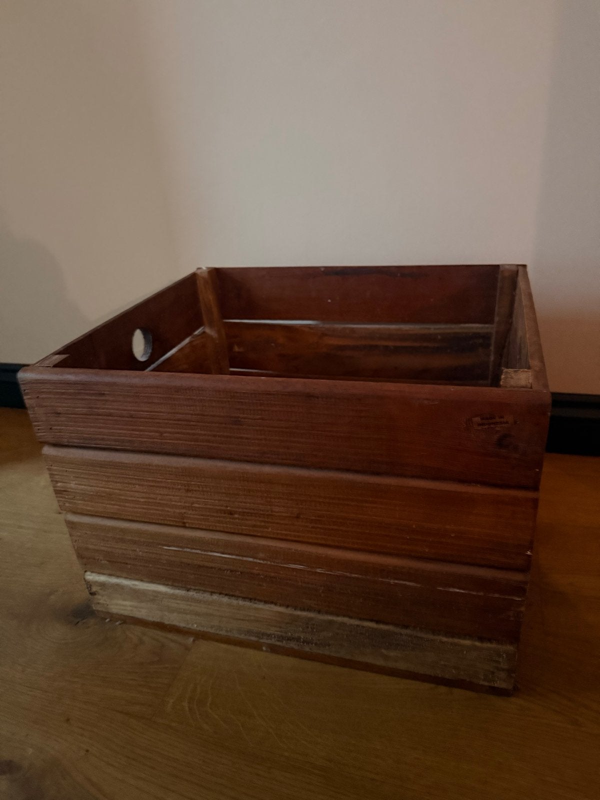 Houten krat/kist, Huis en Inrichting, Woonaccessoires | Kisten, Ophalen, Minder dan 50 cm, Gebruikt, 50 tot 100 cm