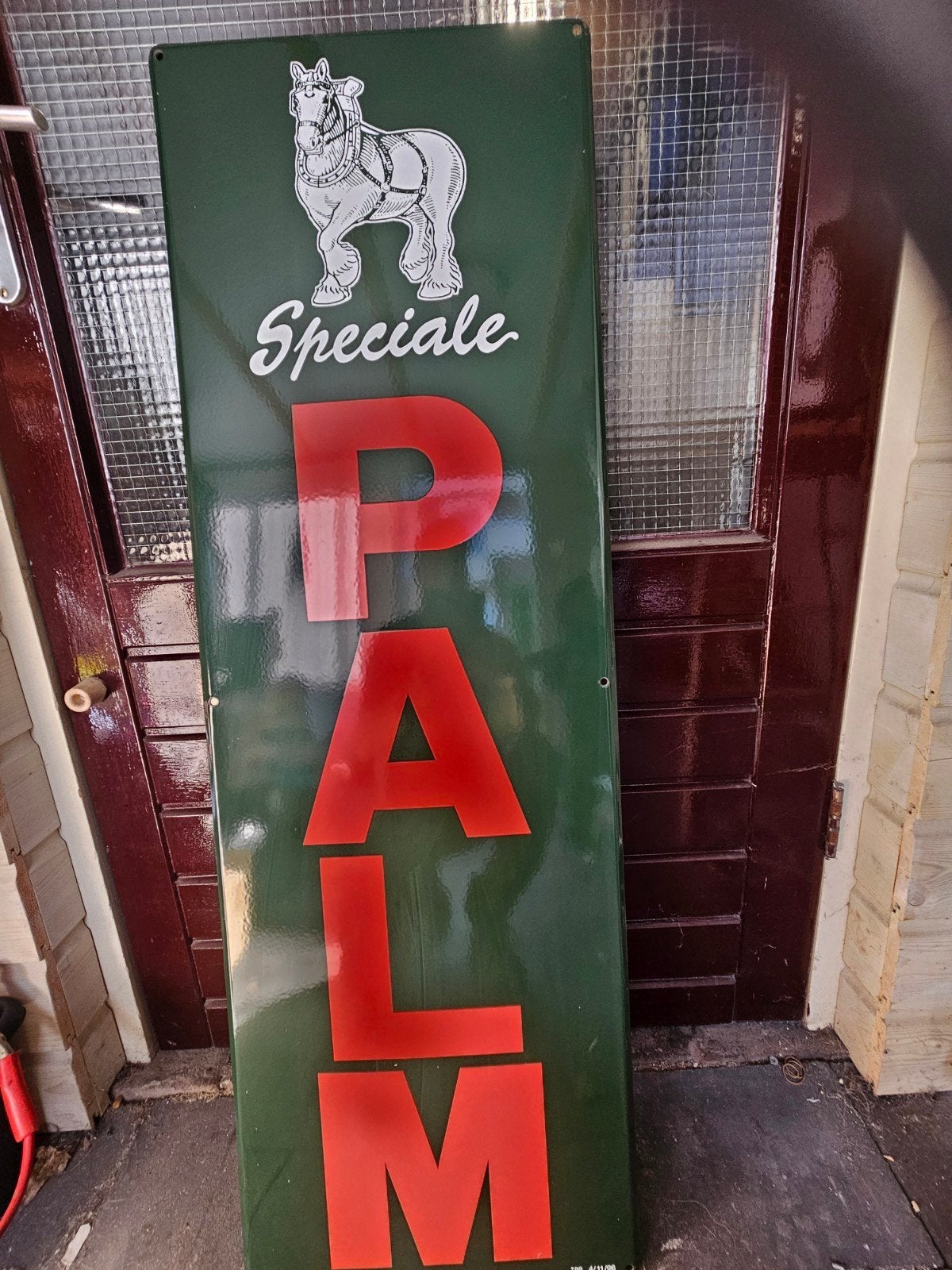 Vintage Palm Speciaal Emaille Reclamebord, Ophalen, Gebruikt, Reclamebord