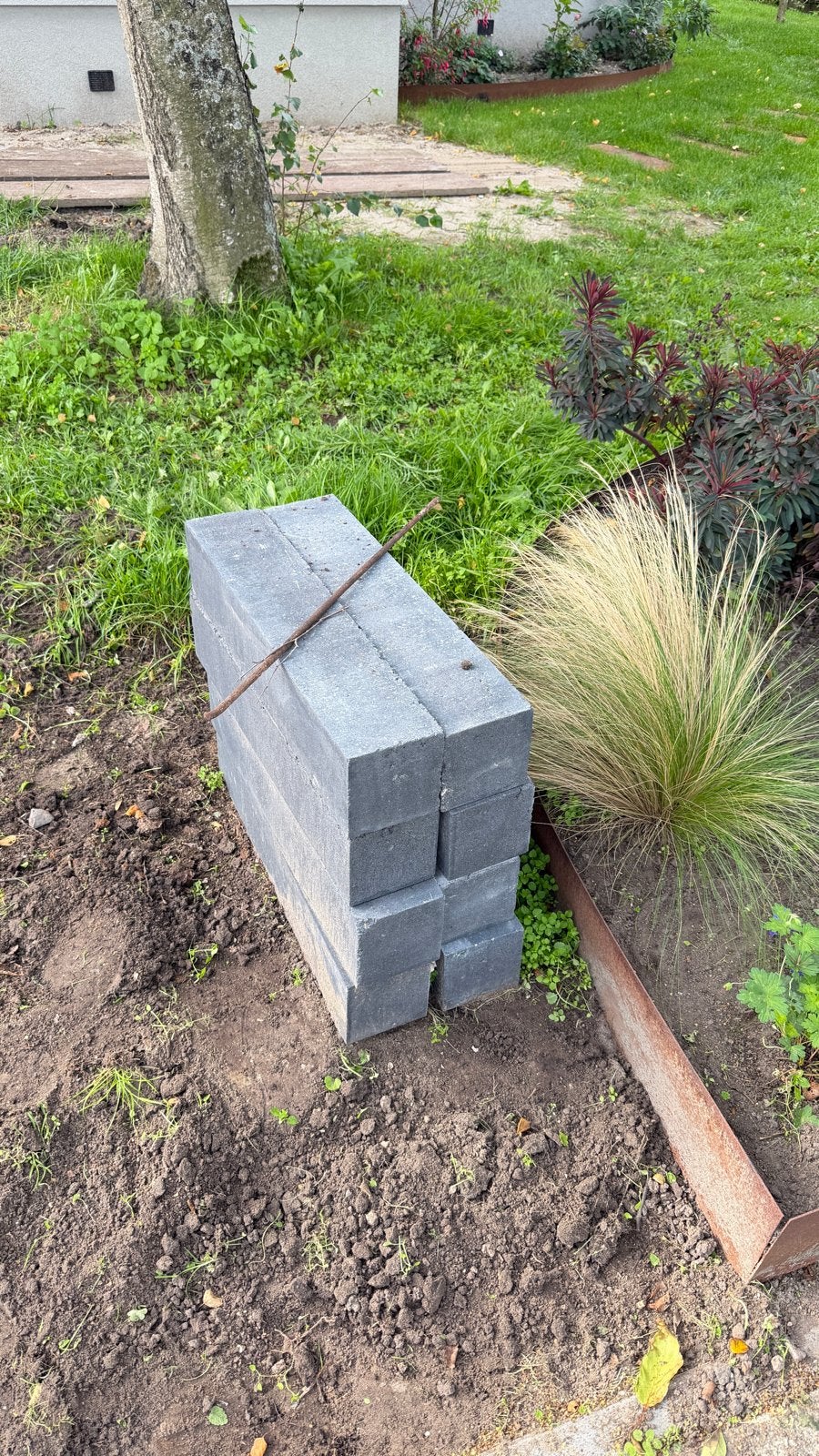 8 betonnen blokken 12x12x60 cm, Ophalen, Gebruikt, Overige materialen, Overige typen