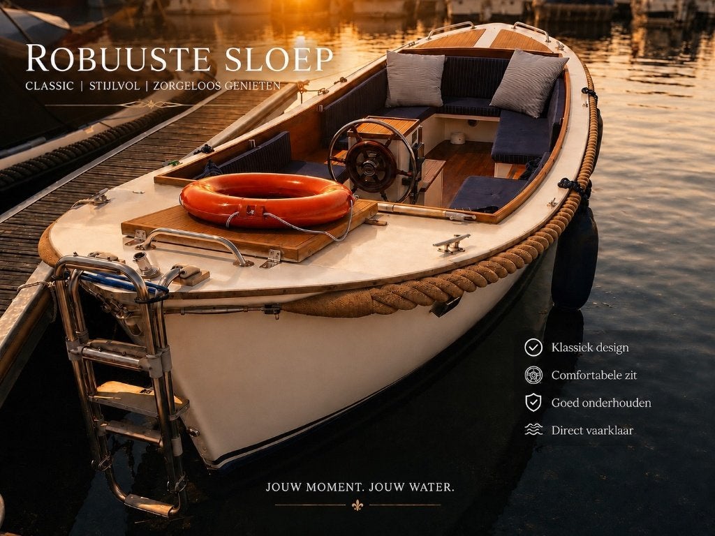 Unieke Reddingssloep met Trailer en Nieuwe Kap, Watersport en Boten, Sloepen, Gebruikt, 10 pk, 6 m, 2 m